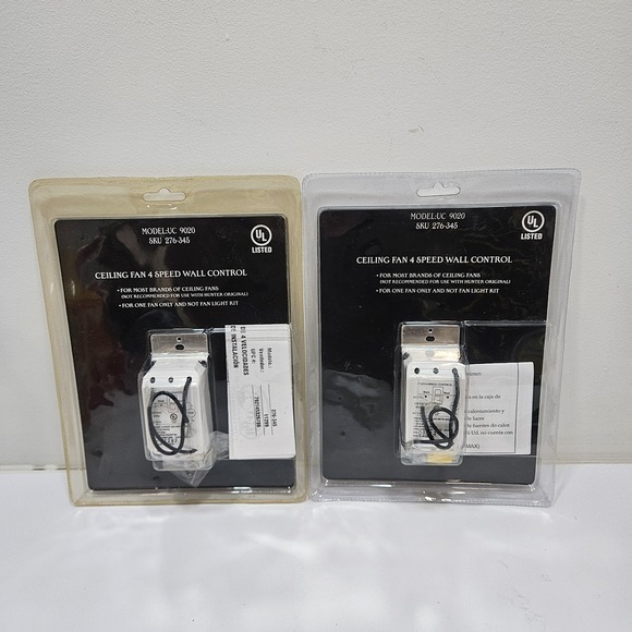 2 Hampton Bay Ceiling Fan 4 Speed Wall Control Model UC9020 - Brand New 276-345 - Picture 9 of 11